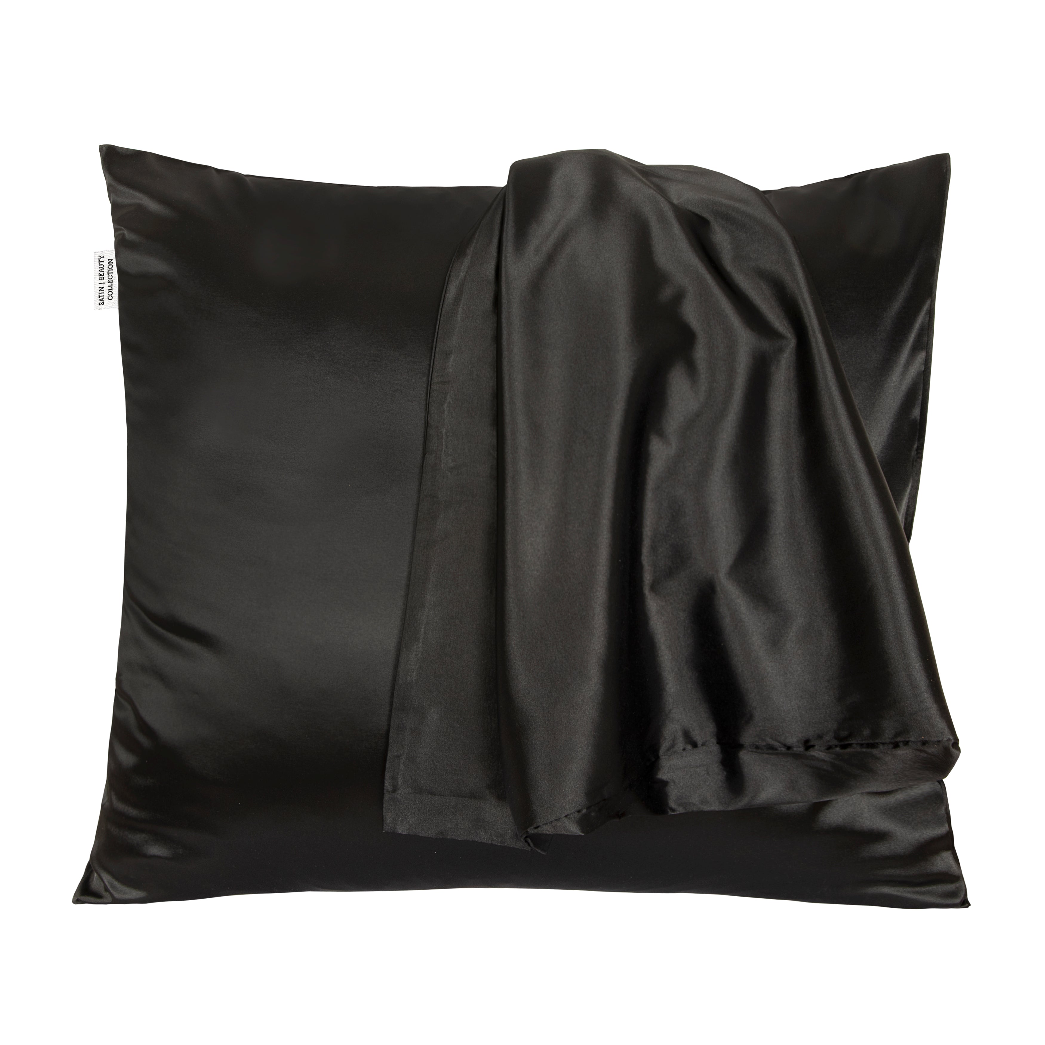 Satin Pillow - Zwart (80x80)
